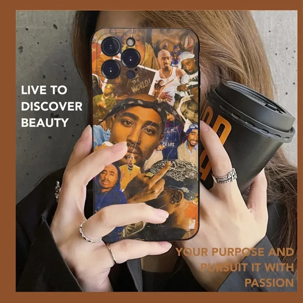 2pac Tupac Amaru Shakur Makaveli Phone Case For iPhone 16 15 14 11 12 13 Mini Pro XS Max Cover Plus X XR  Funda Shell