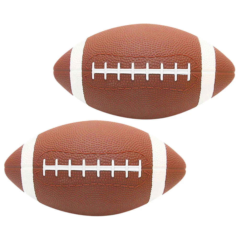 2 Pcs Rugby Equipment Outdoor Ball Kids Football Indoor Toy Children Pvc Training