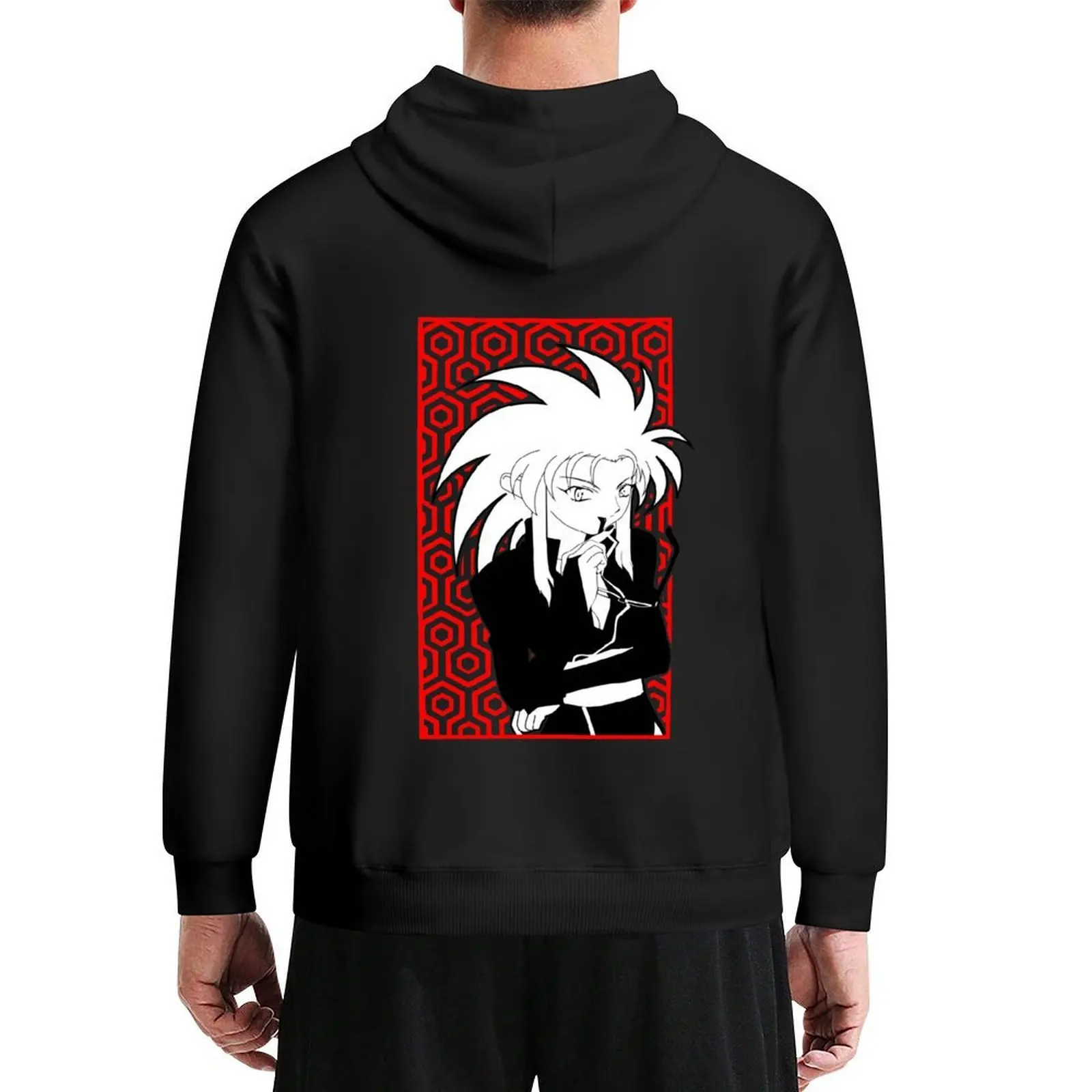 

Ryōko Hakubi Tenchi! black Hoodie clothes for men anime clothing autumn jacket men japanese style graphic hoodies