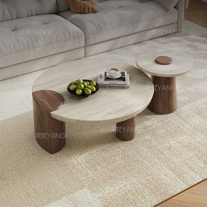 Unique Minimalist Coffee Table Modern Living Room Wood Accessories Side Table Nordic Aesthetic Mesa Auxiliar Salon Furniture