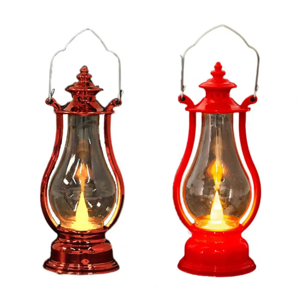 Creative Desktop Lantern  Power Saving High Brightness Electronic Candle Light  Vintage Hanging LED Candle Lamp