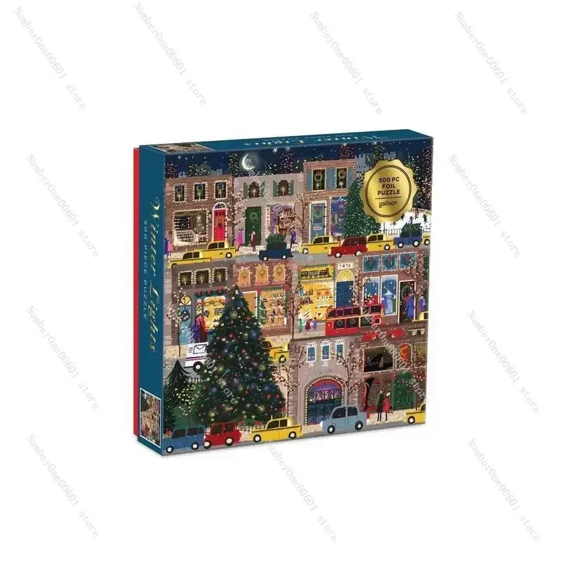 

Christmas gift creative handmade DIY birthday gift girls give girlfriends girl Galison winter lamp puzzle genuine