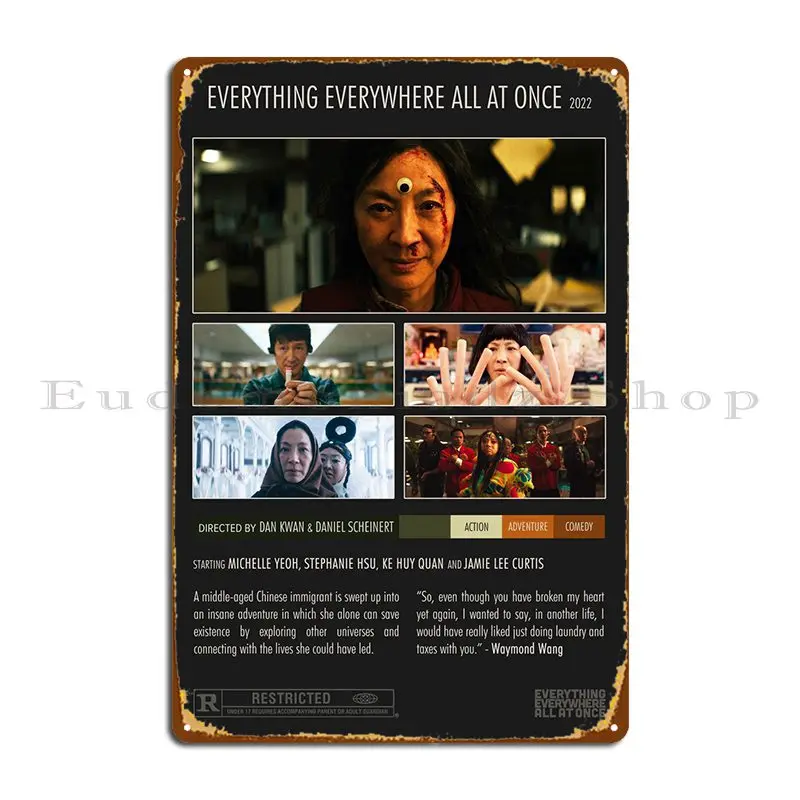 Everything Everywhere All Metal Plaque Poster Design Decoration Cinema Garage Club Printing Tin Sign Poster