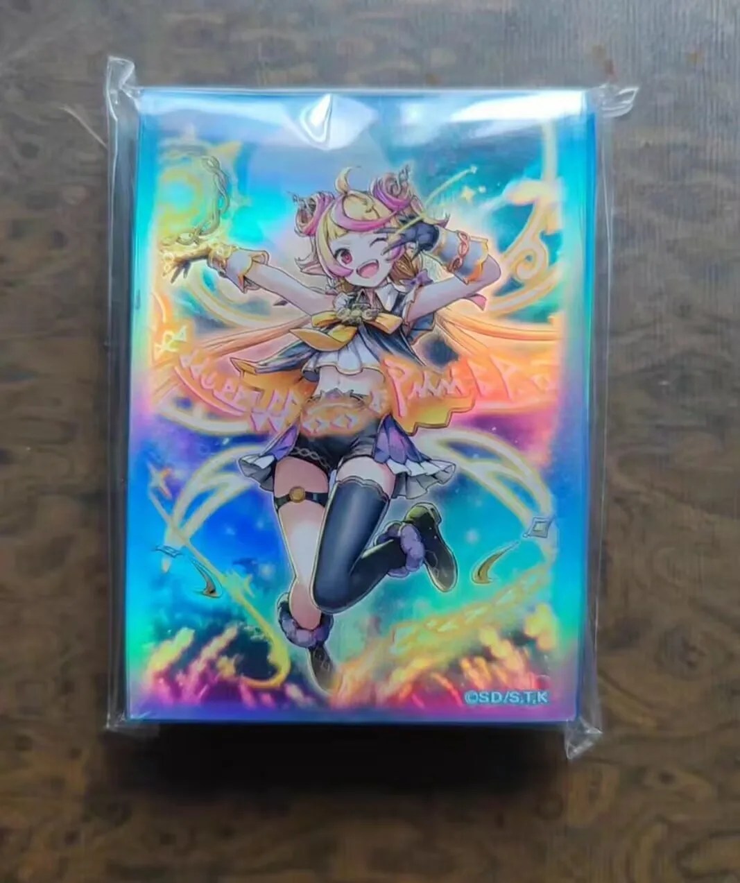 70Pcs Yugioh KONAMI Duel Monsters Elfnote Fortuna Official Collection Sealed Card Protector Duelist Sleeves