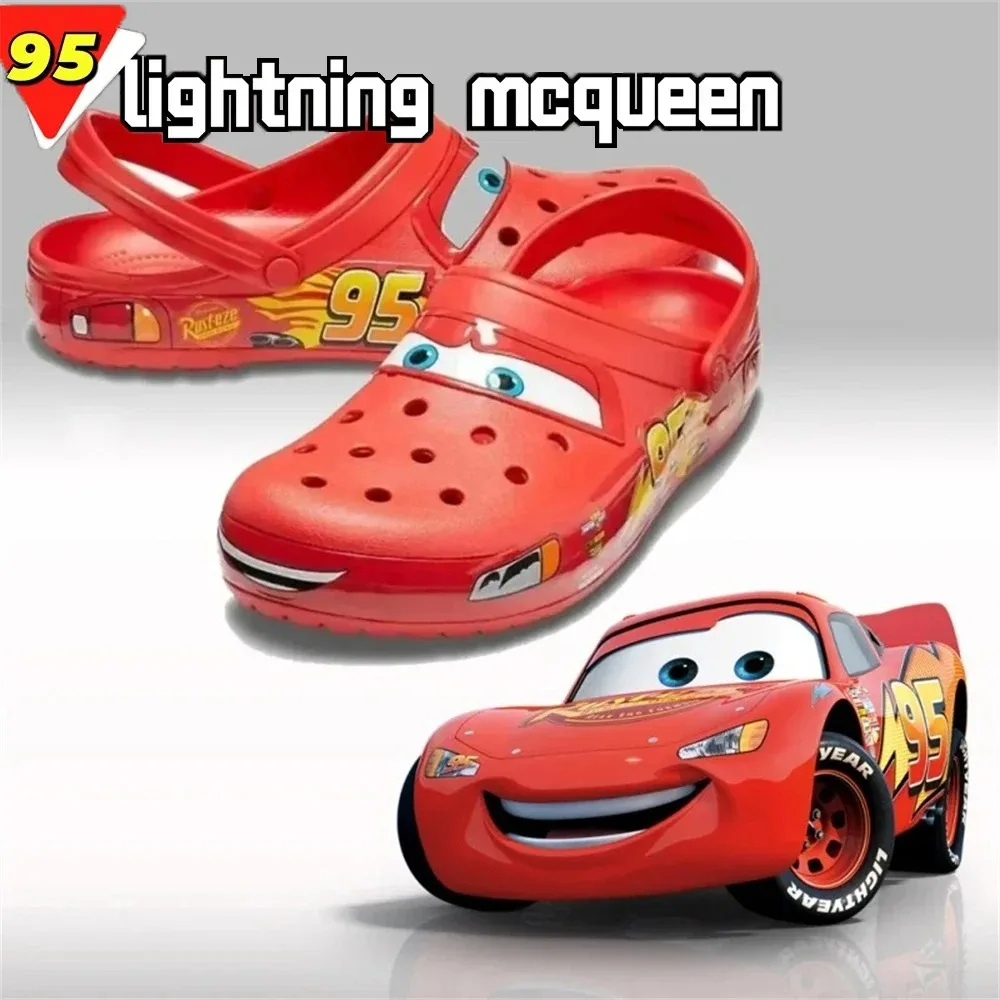 Anime Lightning Mcqueens Slippers Cartoon Pixar Sandalias Kawaii Outdoor Waterproof Beach Shoes EVA Casual Breathable Sandals