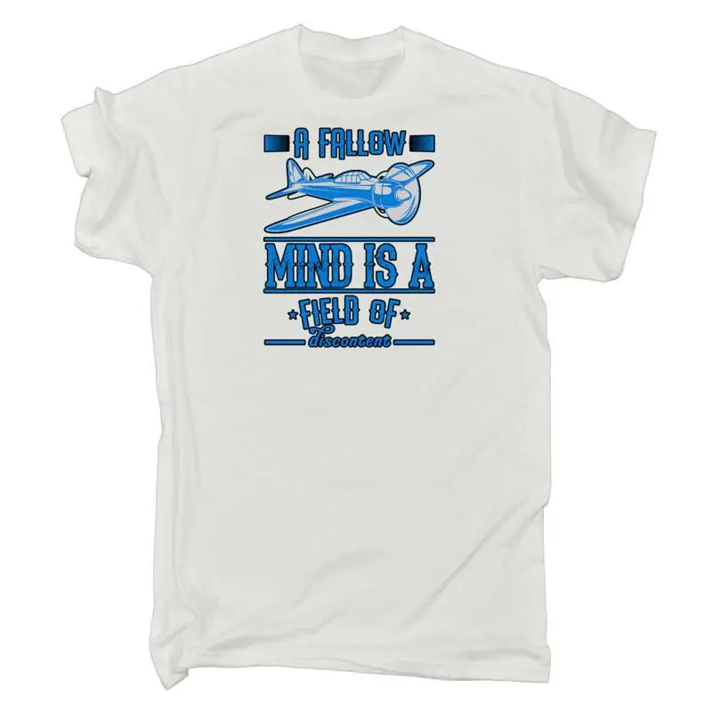 

Мужская забавная футболка A Fallow Mind Is Field Of Discontent Aviation Plane