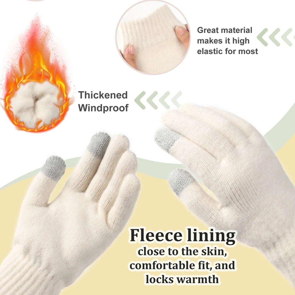 FURTALK المرأة الشتاء قبعة وشاح قفازات مجموعة متماسكة قبعة سميكة قفازات شاشة اللمس الرقبة أدفأ للرجال النساء