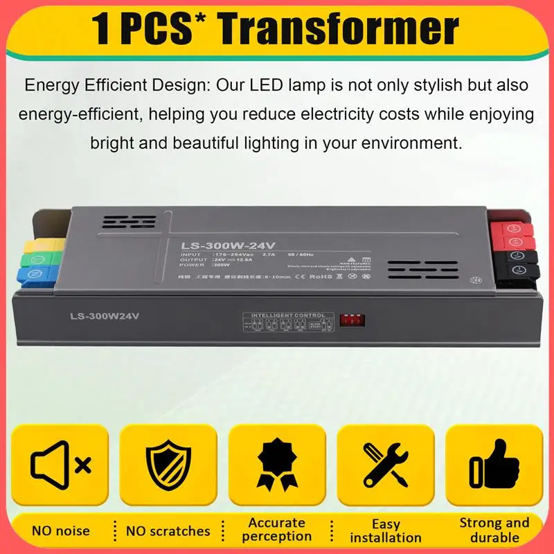 

A76I-LED лампа замедляния и замедляния с трансформатором, светодиодный источник питания, трансформатор, драйвер затемнения, источник питания 24 В, 300 Вт