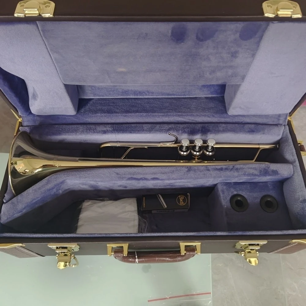 

Профессиональный трубный инструмент, золотой медный материал с мундштуком, новинка