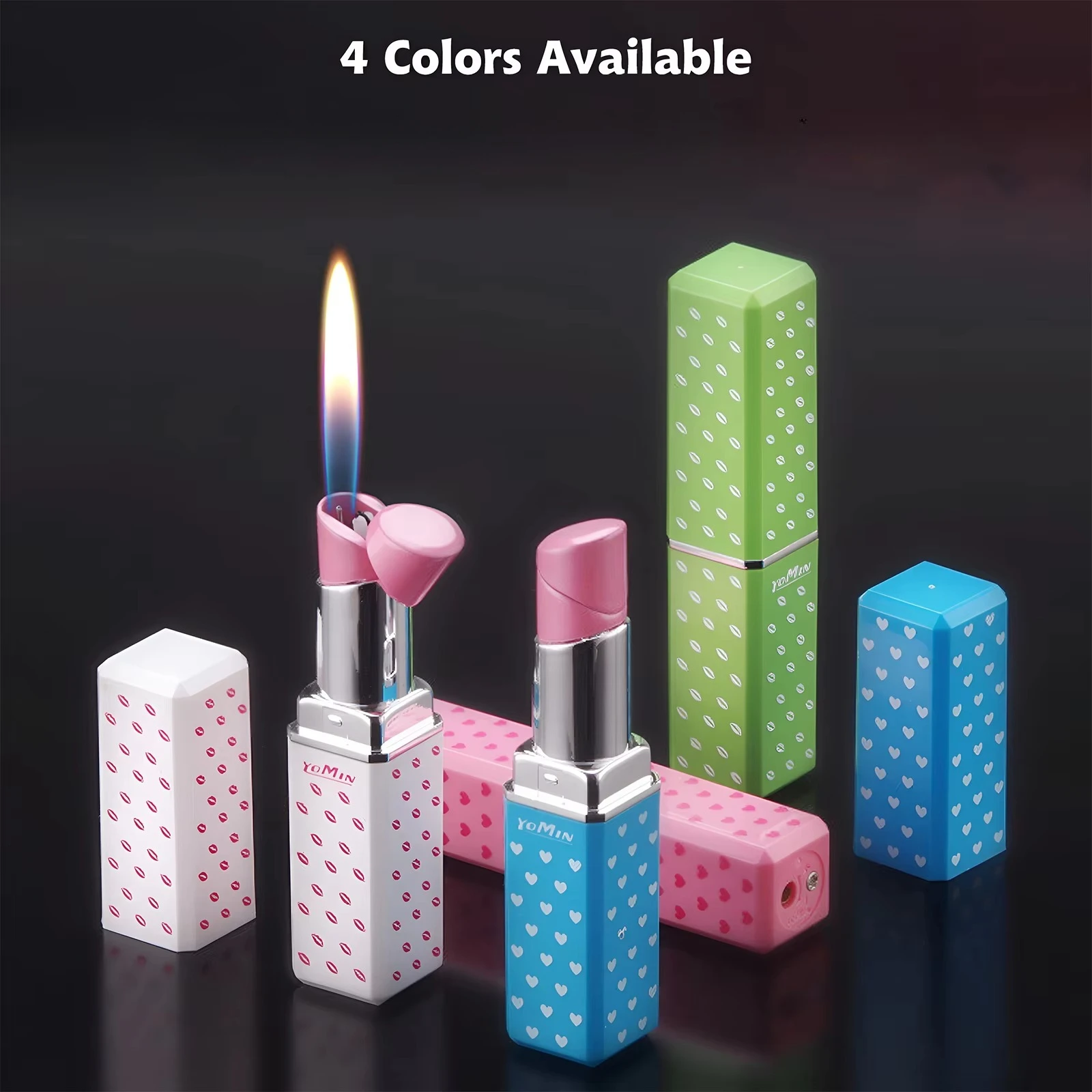Windproof Lipstick Butane Cigarette Lighter Rechargeable Ladies Lighter Cigarette Accessories Smoking Birthday Gifts
