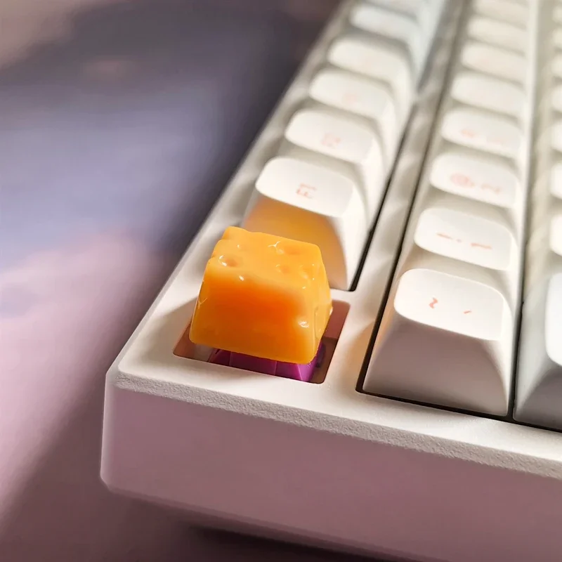 Point Cute Cheese Animal Keycap Artisan Keyboard Cap 3D Handmade Custom DIY Cartoon Gaming Keycaps for Mechanical Keyboard Gift