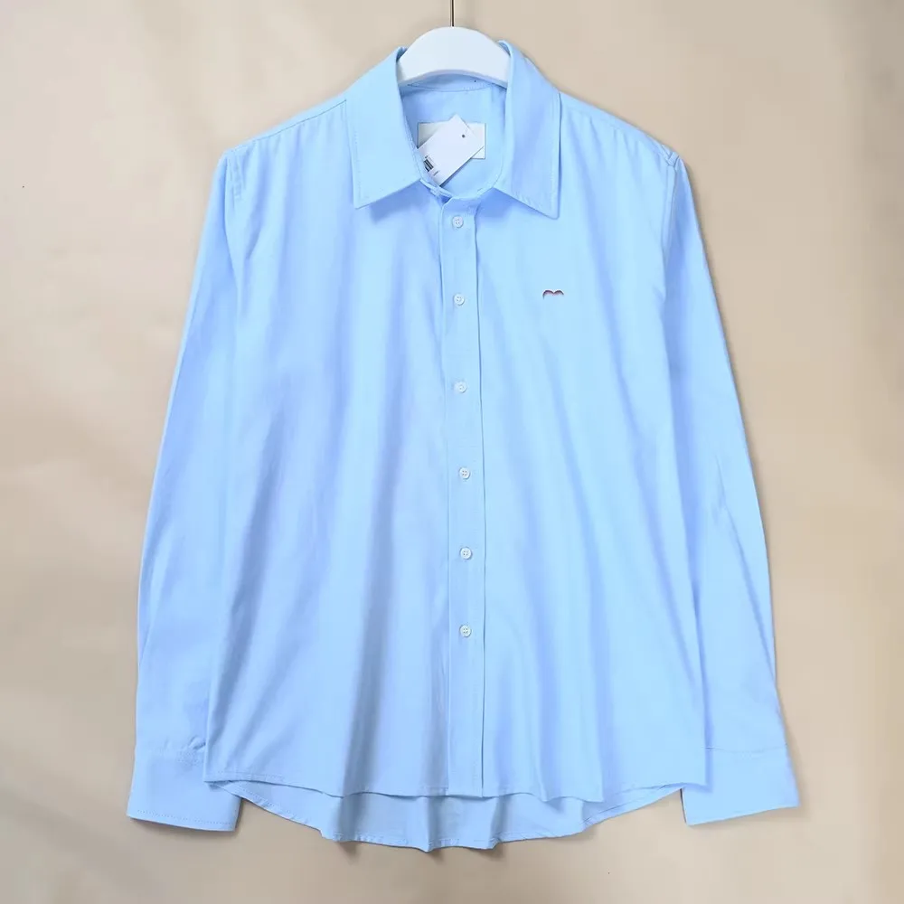 

Spring Autumn Commute Love Embroidery Oxford Cotton Loose Casual Long Sleeve Shirt Women's Fashion Comfortable Breathable