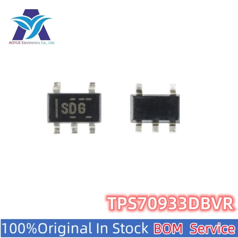 New Original IN Stock TPS70933DBVR SD6 TPS709 Series 150mA LDO Regulator Pos 3.3V 0.15A SOT-23-5