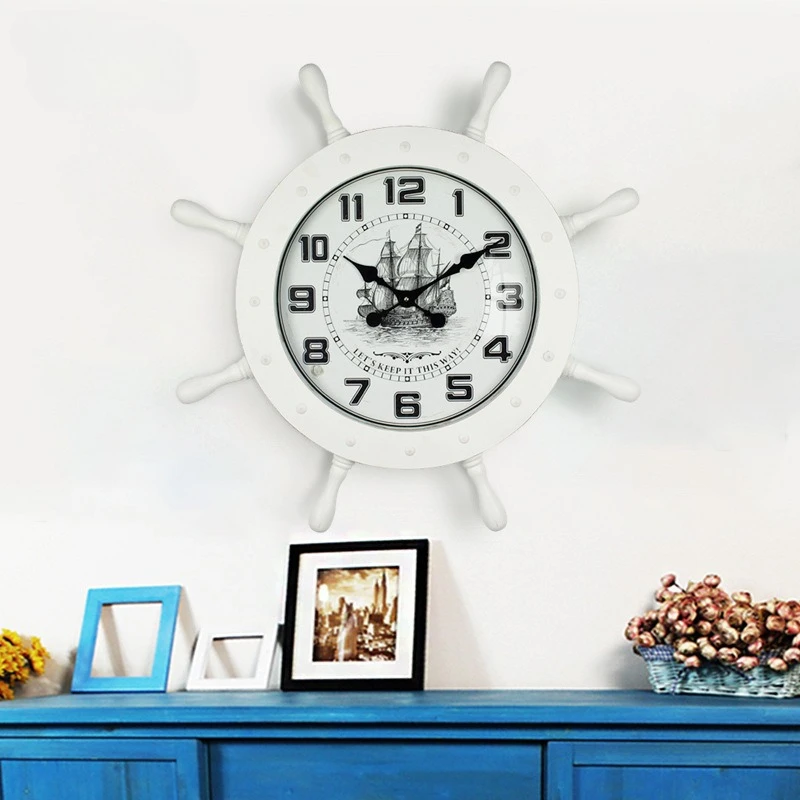 European rudder Nordic watch home creative clock modern simple atmosphere wall watch fashion quartz