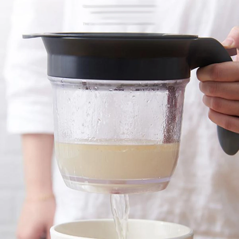 

1000 Ml Grease Separating Measuring Cup Fat Separator Kitchen Stainless Steel Soup Filter Tool Camping Hiking Grease Cup