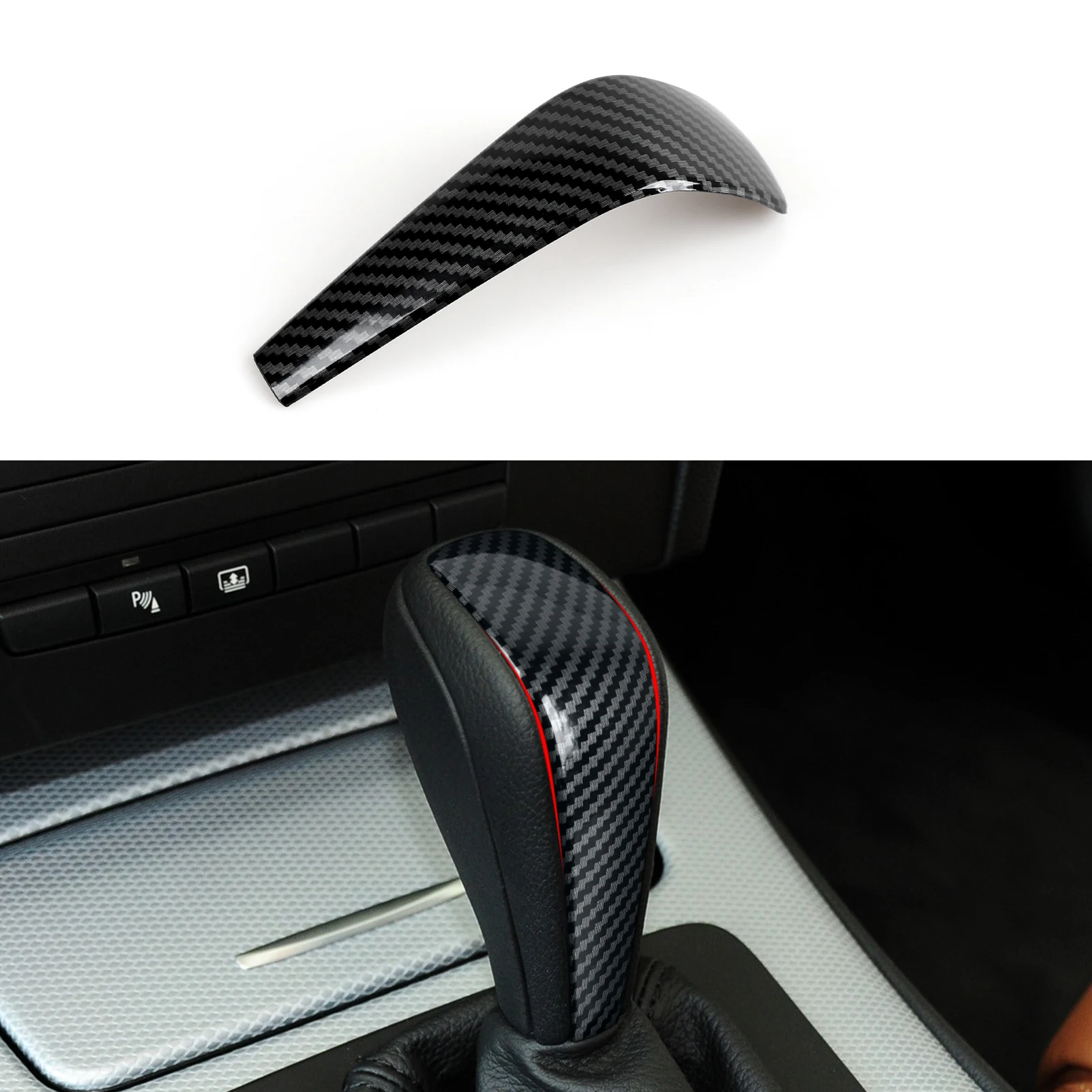 

Car Gear Shift Sticker Cover Carbon ABS Decal Trim for E90 E91 E92 E93 E60 E61 E63 E64 E81 E82 E87 E88 X5 E53 X1 E84 Z4 E89