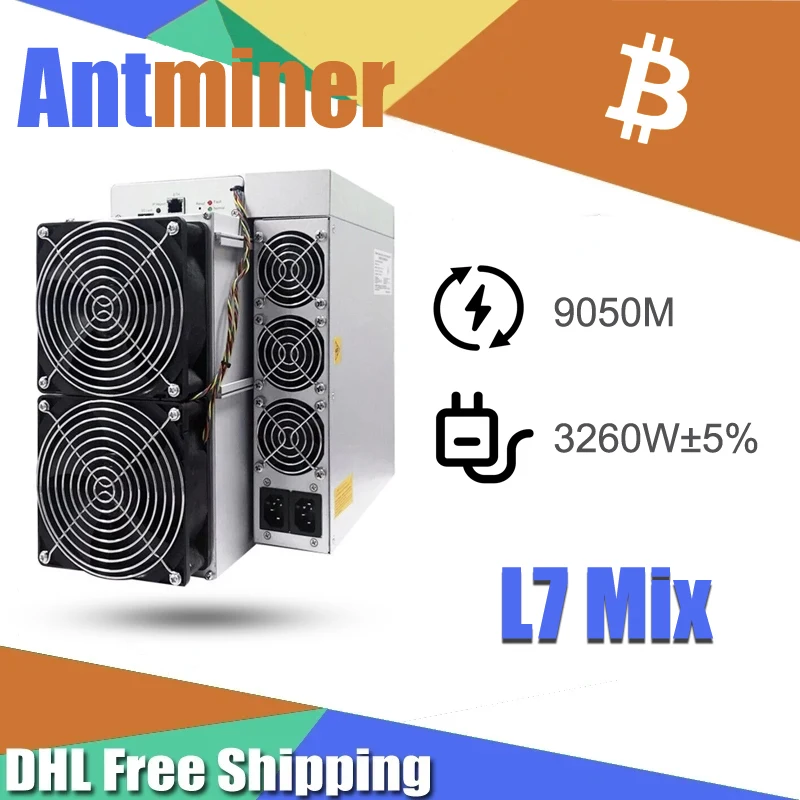 Pre-SALE June Batch Bitmain Antminer L7 9500M 9050M Asic Miner Cryptocurrencies Mining DOGE LTC Mining Machine