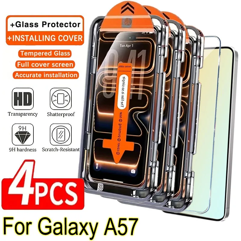 4Pcs HD Screen Protector For Samsung A57 A17 A16 A56 A37 A36 A55 A16 A56 A34 A35 A52 A53 A54 S26 S25 S24 Ultra Plus S20 FE Film