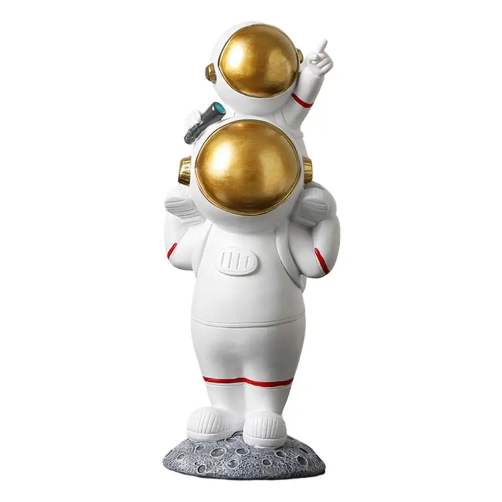 Astronaut Figurines Decor Shelf Character Outer Space Spaceman Statue Desktop Collectible Ornament Kid Boys Gift