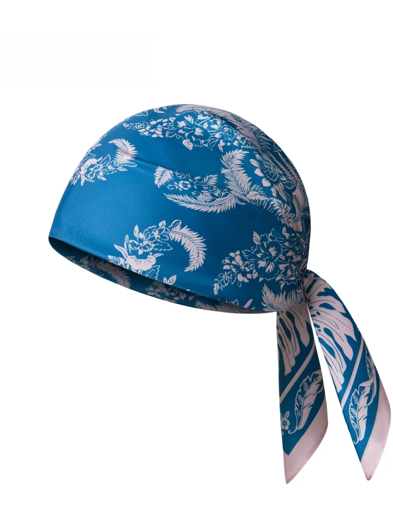 スタイリッシュなメンズ両面ツイルスカーフ、トレンディな花柄デザイン、クールでおしゃれなストリートウェアアクセサリー、ポリエステル繊維スクエアスカーフ