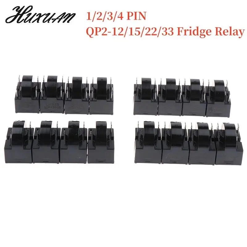 1Pc Replacement Part 1/2/3/4 Pin QP2-12/15/22/33 Ohm Refrigerator PTC Start/Starter Relay For Mini Fridges And Coolers