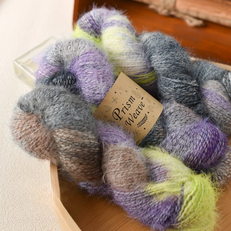 

3pcs Hand Dyed Wool Yarn 100g/roll Faux Fur Velvet Yarn DIY Hand Woven Crochet Hat Scarves Sweater Shawls Blankets