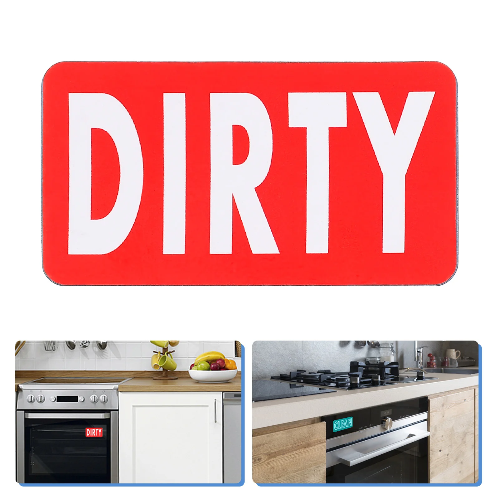 

1Pcs Dishwasher Magnet Clean Sign Dual Side Magnetic Indicator for Washing Machine Laundry Fridge Cleaning Reminder Hold