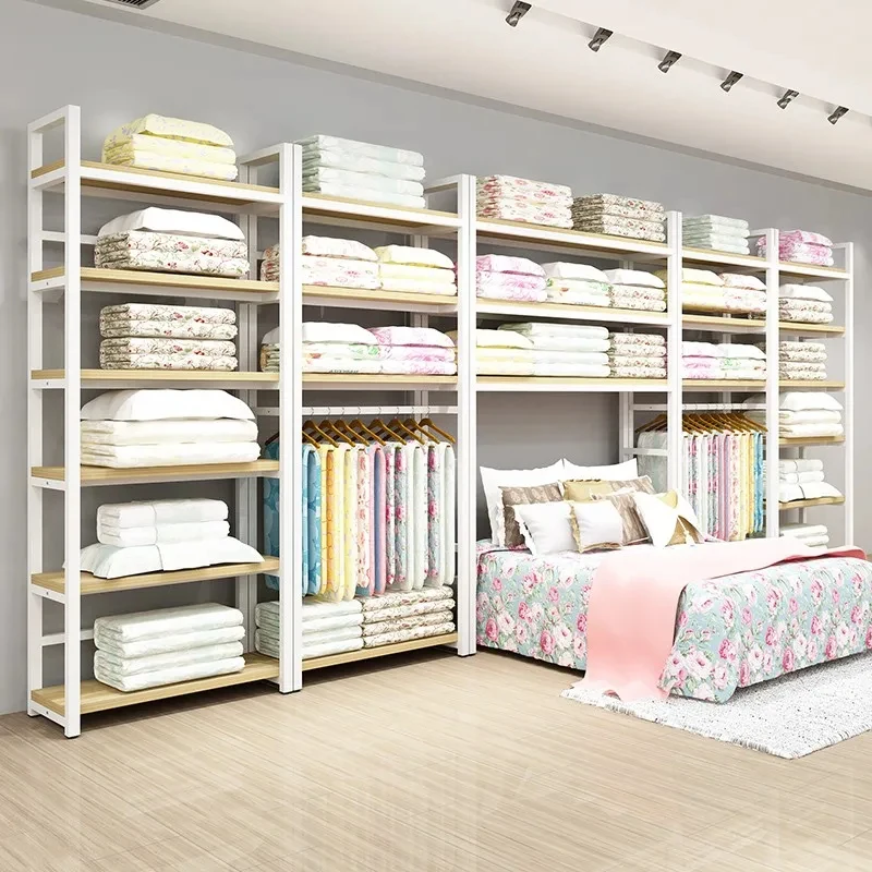 custom.Gold Household Bedding Display Shelf Furniture Store Scarf and Bed Sheet Display Stand Pillow Quilt Cover Storage Racks