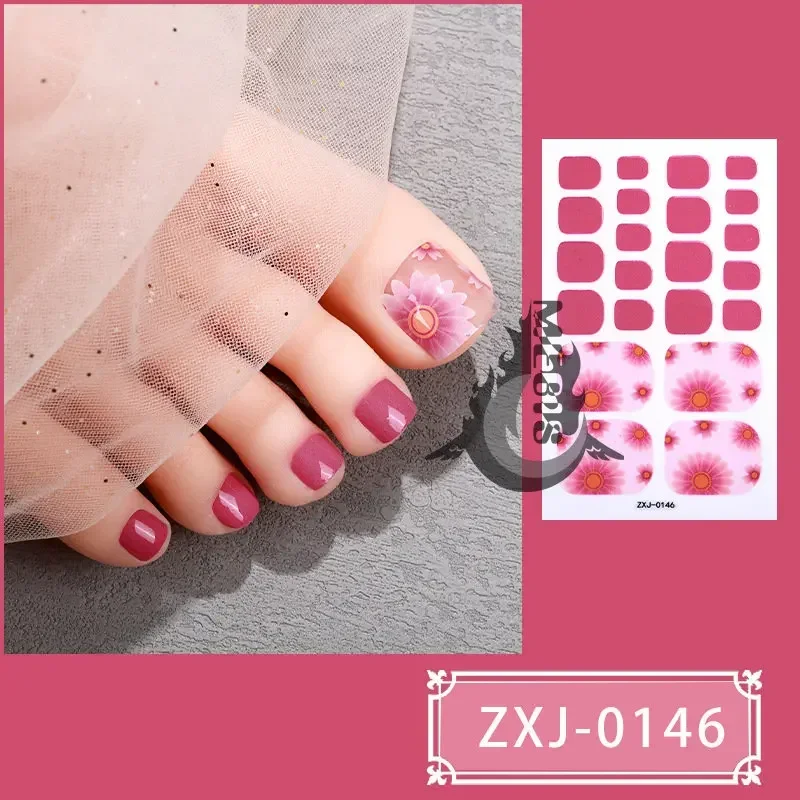 Toenail Stickers New Summer Style Toe Nail Stickers Car Interior Net Red Nail Sticker Full Cover with Waterproof Foot Stickers