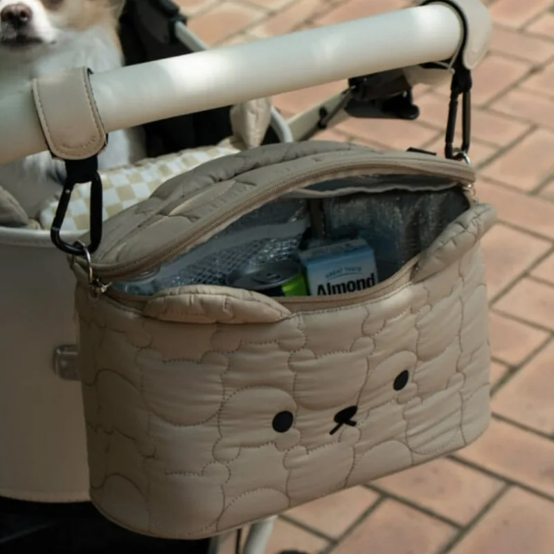 Cute Multi‑Function Baby Storage Pouch Outdoor Cooler Pet Stroller Insulated Hanging Bag