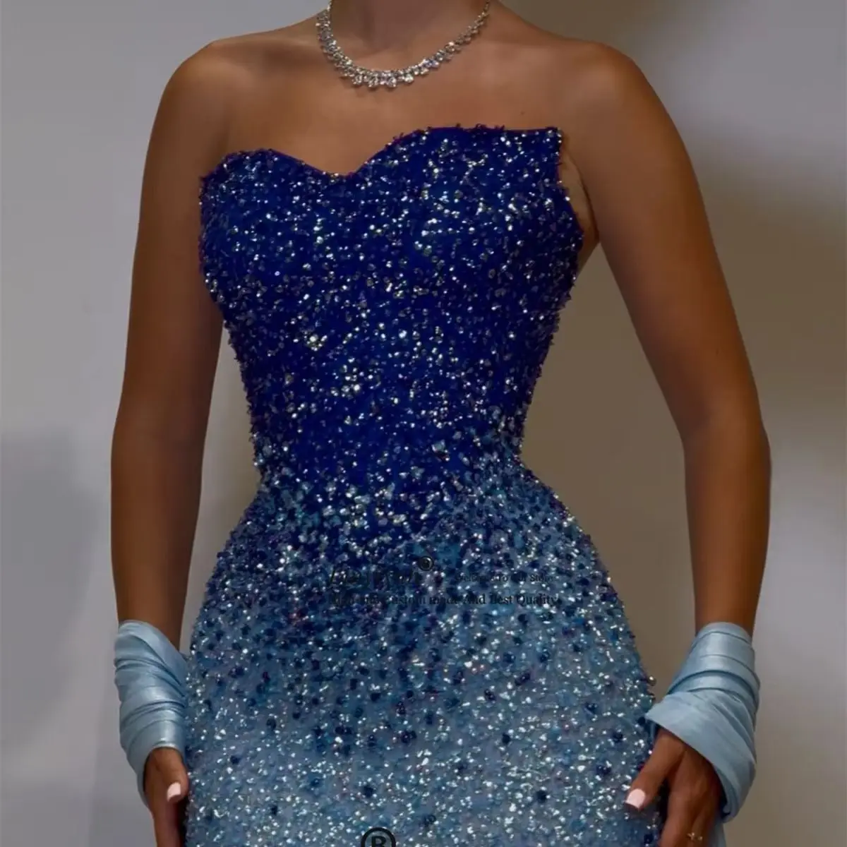 Sparkly Sequins Diamond Evening Dresses With Cape Long Mermaid Prom Gown Customized Arabic Dubai Women Occasion Robe De Soiree