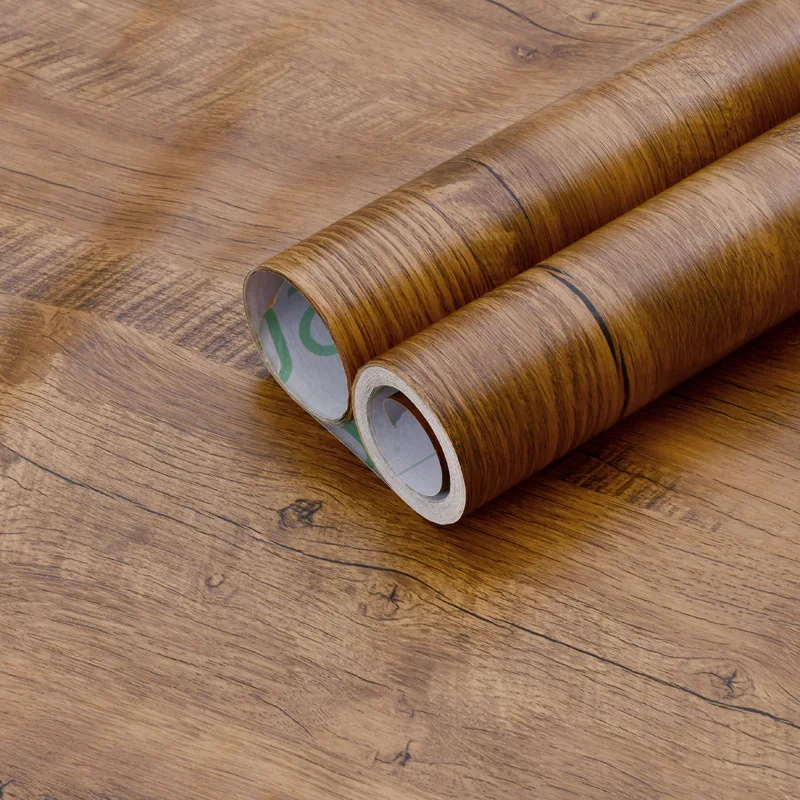 55cm 3D Wood Grain PVC Wallpaper Self Adhesive Waterproof Stickers for Wardrobe Cupboard Table Furniture Home Decor