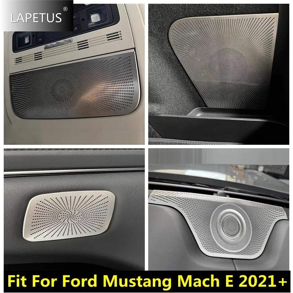 

Dashboard / Door Tweeter Speaker / Read Lights Cover Trim For Ford Mustang Mach E 2021 2022 2023 Stainless Steel Car Accessories