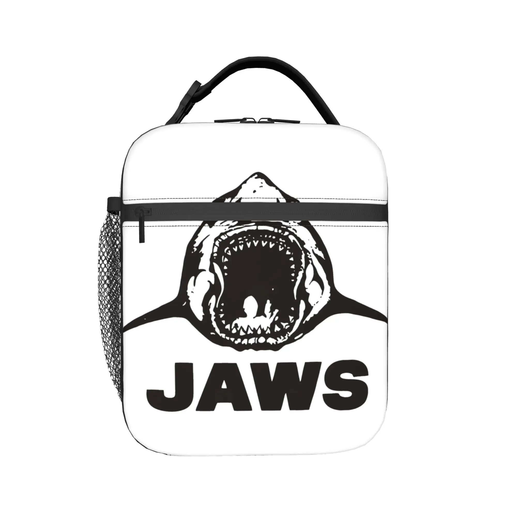 JAWS shark Movie Lunch Bag  School Lunch Box For Girl Boy Leisure Graphic Thermal Tote Handbags Oxford Portable Cooler Bag