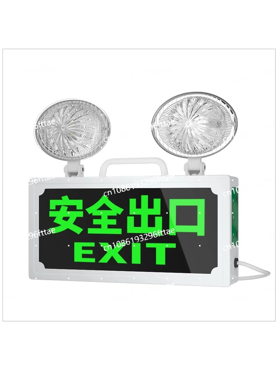 Fire Emergency Light Two-in-one Safety Exit Sign Emergency Channel Stainless Steel Evacuation Sign Light