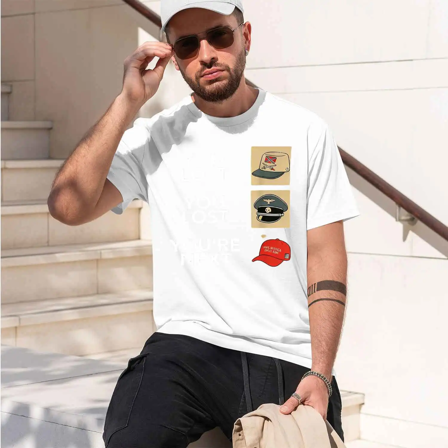 2026 Funny Lost Lost 're Next Same Different Hat T-shirt for Men Women 100_ T Shirts Short Sleeve Tops 2026 New Model