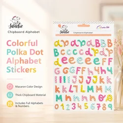 Creative Path A-Z English Alphabet Letter Stickers Vintage Self-adhesive Number Planner Junk Journal Scrapbooking Deco Stickers