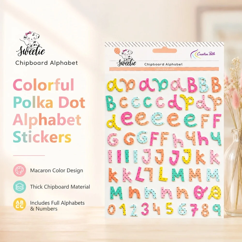 Creative Path Self Adhesive Mini Alphabet and Number Stickers Scrapbooking Small English Letter Stickers For Journaling Planner