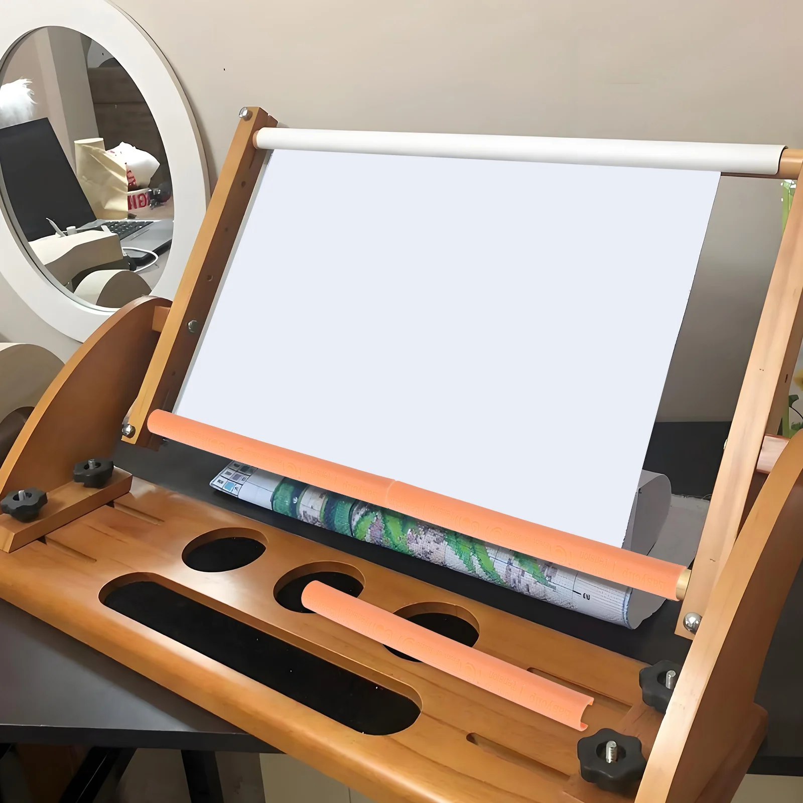 

4pcs Plastic Embroidery Clips Cross Stitch Frame Holders Secure Fabric Prevent Movement Lightweight Portable Easy Use Multi