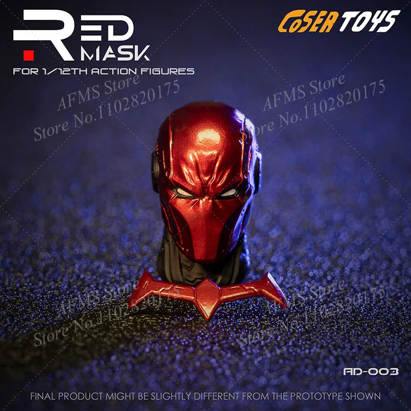 COSER TOYS 1/12 Male Soldier Head Sculpt Red Hood DC Comics Series Superheroes Head Model Fit 6inch VTOYS Action Figure Body