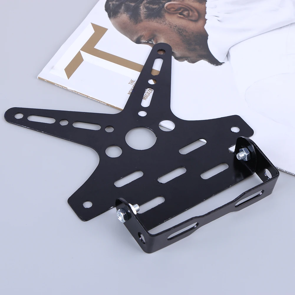 Motorcycle Rear License Plate Frame Universal Motorcycle Number Plate Mount Bracket for Straddle Bikes Scooters Electric Bikes