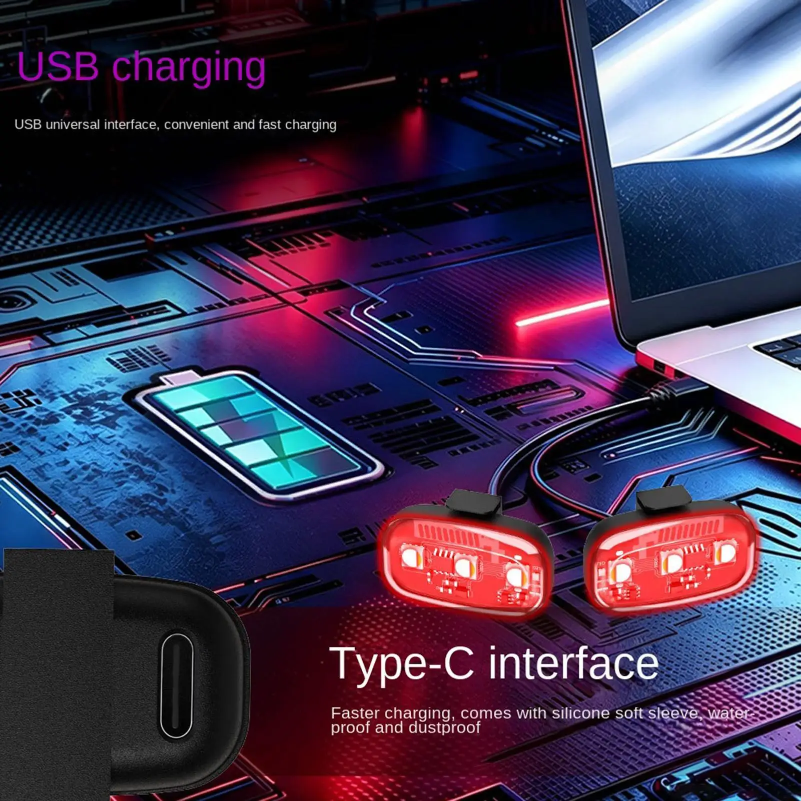 Wireless Led Lights For Car 4 Piece 7 RGB Color Waterproof Warning Sign Motorcycle Led Lights For Motorcycle Bike Drone Vehicle