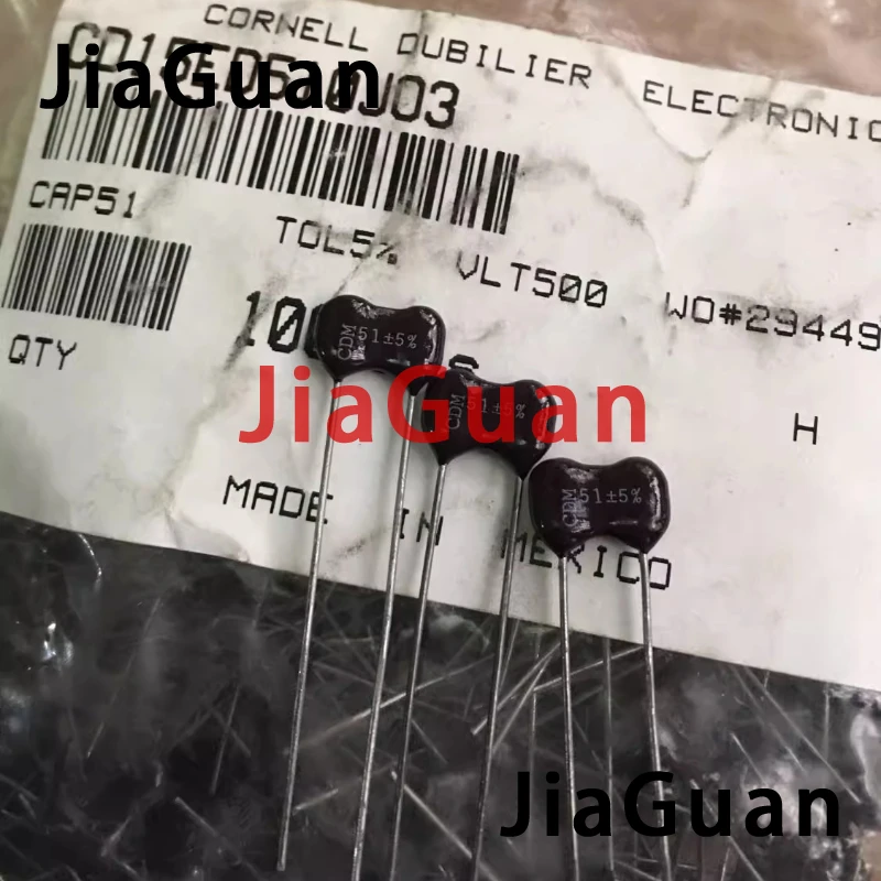 

10PCS/lot NEW original usa CDM 500V56PF P6MM Silver mica capacitor CD15ED510J03 500V56PF free shipping