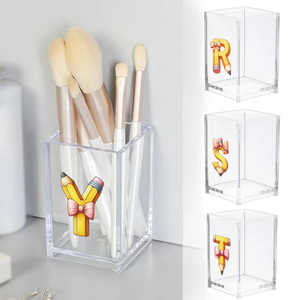 

Portable Stationery Storage Case Portable Modern Minimalist Simple Desktop Accessories Pencil Initial Name 26 Letters Pattern