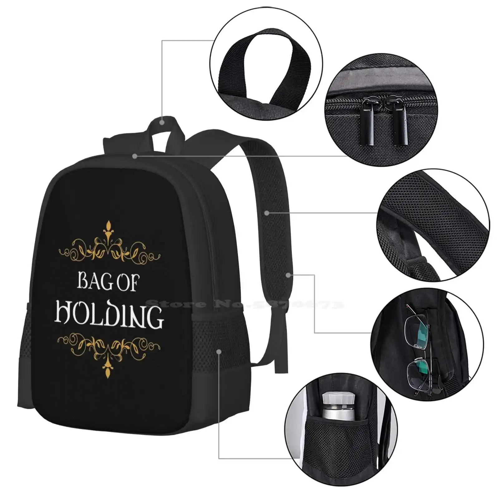 Bag Of Holding Tabletop Rpg Addict Bag Backpack For Men Women Girls Teenage And Dragons Dnd D And D Dragons Pathfinder Eldritch