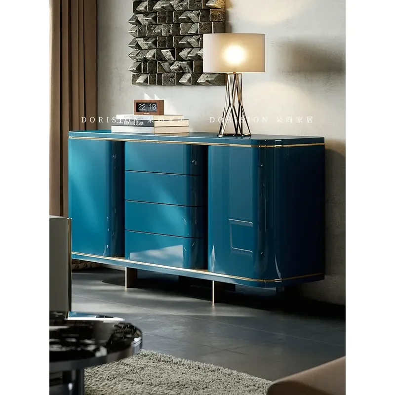 Modern Minimalist Entryway Cabinet High End Light Luxury Home Storage Console Table for Living Room Hallway Sideboard