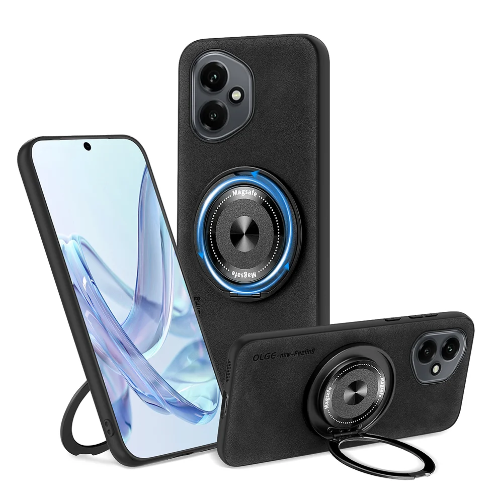 맥세이프 마그네틱 360 °   회전 금속 차량 브래킷 링 폰 케이스 Honor 400Pro 400 Lite 300 Pro 200 Lite Ultra 100 Pro용