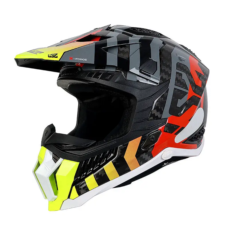 LS2 MX703 Carbon Fiber Motorcycle Helmet Full Face Off-road Helmet Men Women Mountain Downhill Motorbike Racing Safety Helmet