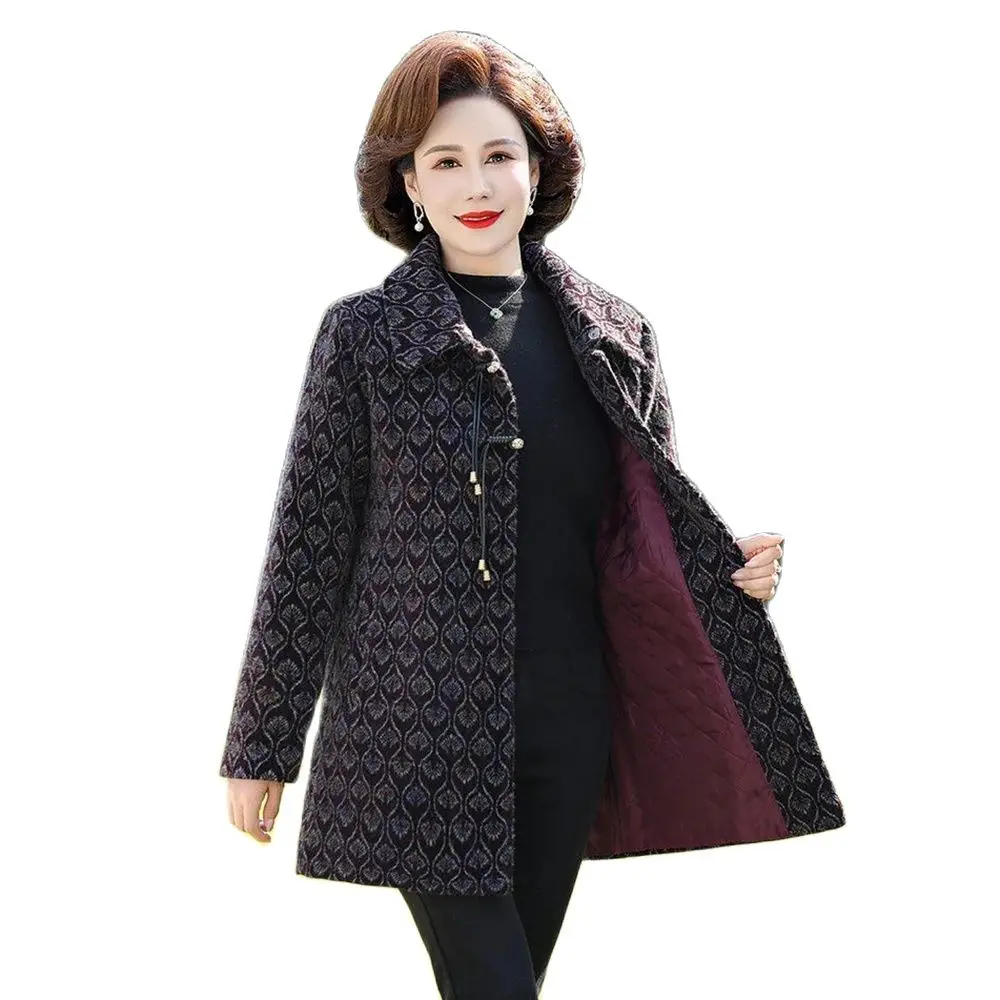 Lovepeapomelo Tweed Jackets 70 Casual Polyester Button Winter Regular Wool Blends New In Coats New