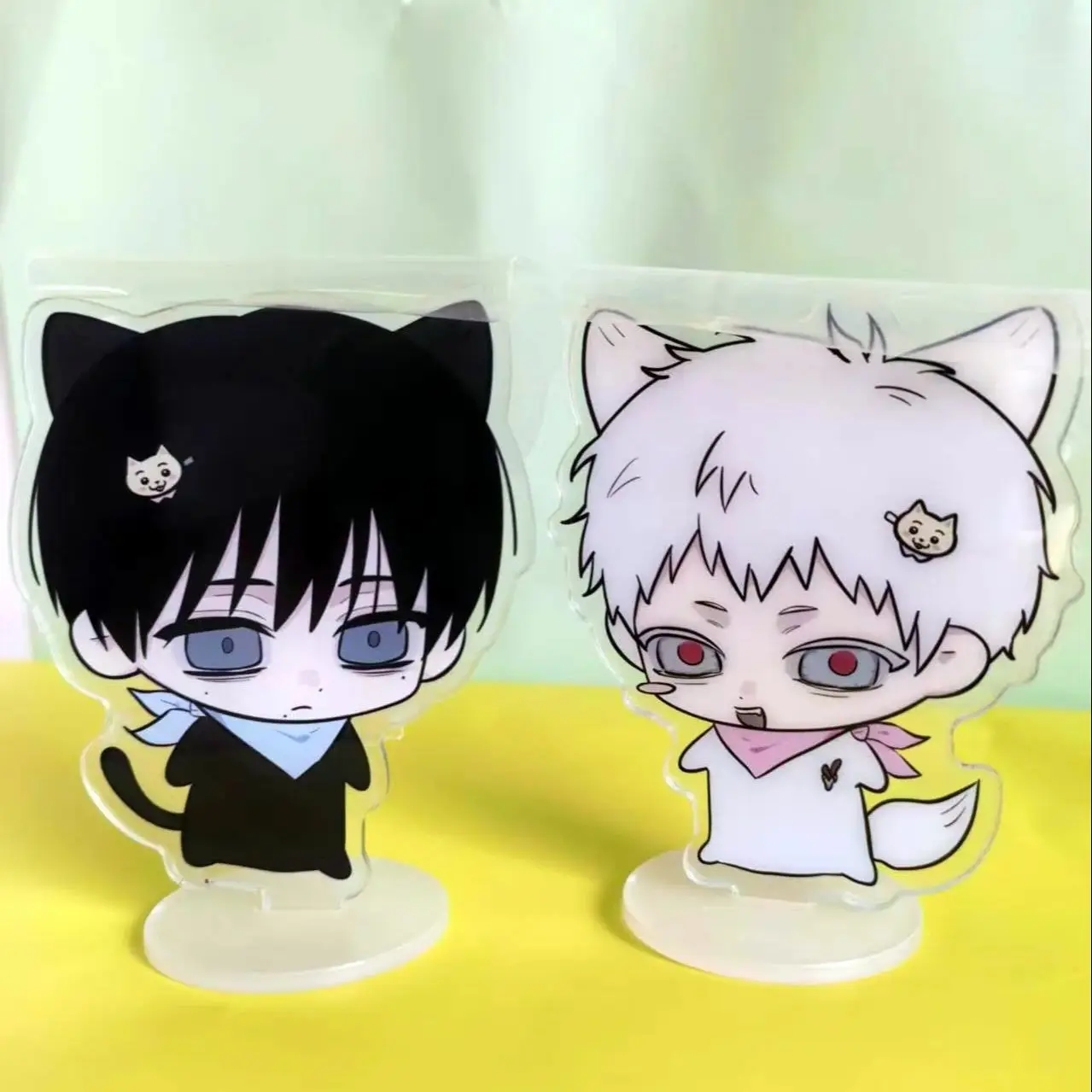 The Summer Hikaru Died Yoshiki Tsujinaka Figure Acrylic Stands Anime Q Version Standing Model Plate Desktop Ornament Props Gifts